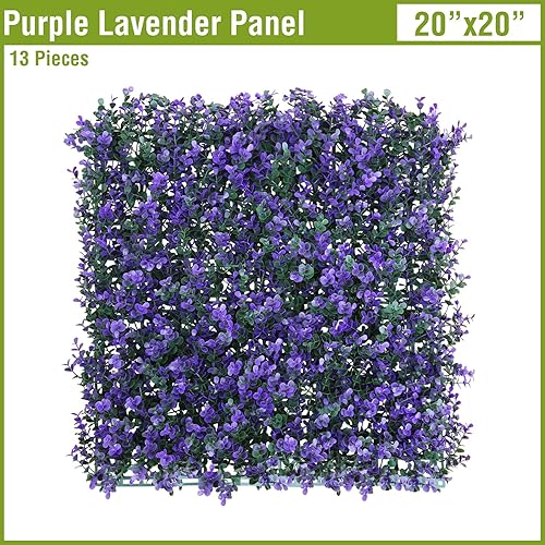 Miniatura 38 de 6 paneles artificiales de boj de 20 x 20 pulgadas, pantalla de privacidad para plantas de seto topiario, pantalla de privacidad de hiedra sintética