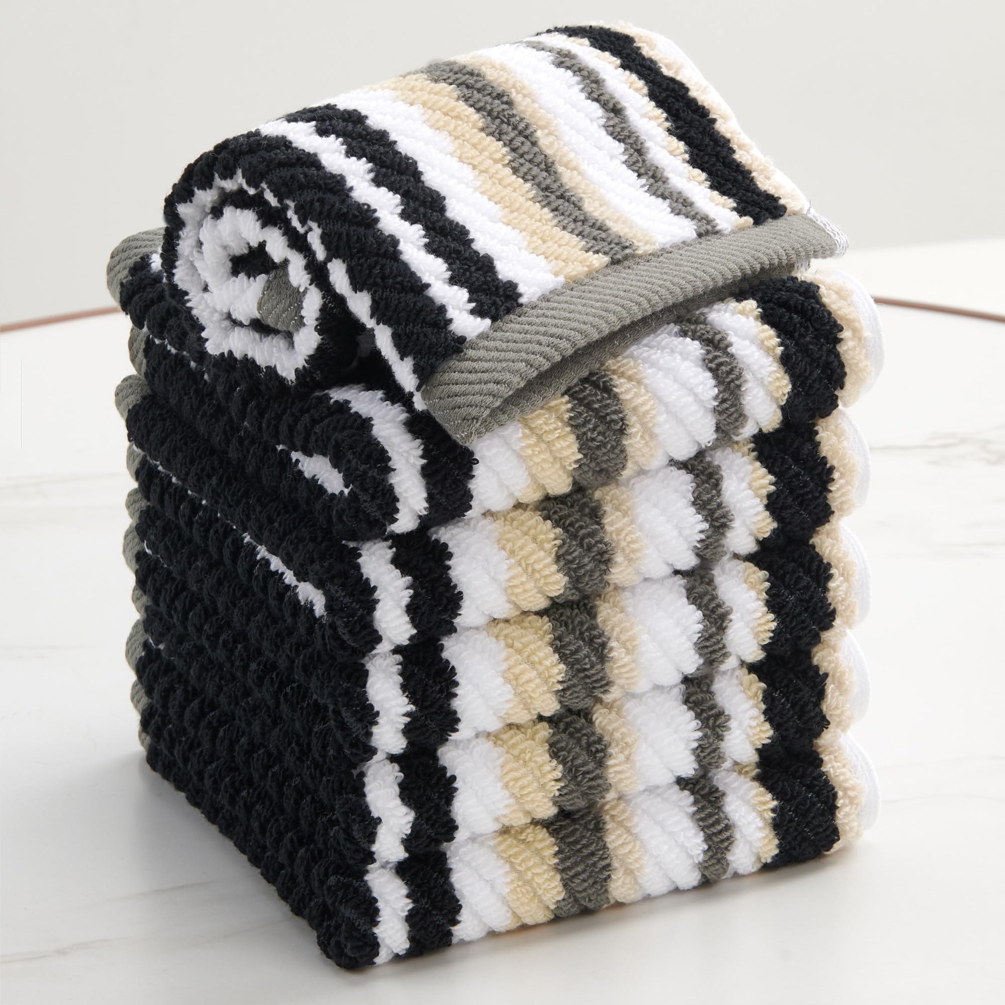 VOOVA & MOVAS Gray Beige Bath Towel Set - Soft & Absorbent -8
