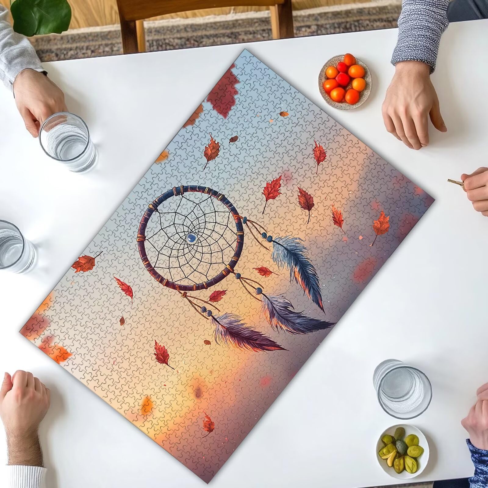 Puzzle 1000 elementów, 1000 elementów, dla dorosłych, drewniane puzzle dla dorosłych, z ekskluzywnym pudełkiem do pakowania, klasyczne puzzle, łapacz snów dla całej rodziny, duże puzzle na prezenty
