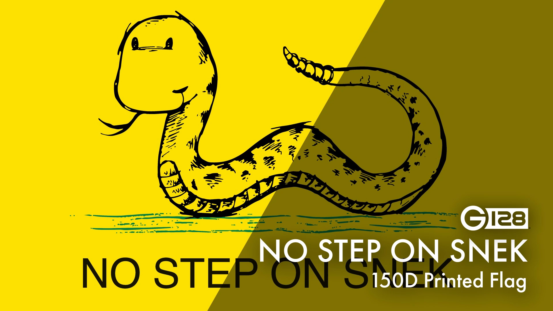G128 No Step on Snek Cute Cartoon Flag | 3x5 Ft | LiteWeave Pro Series  Printed 150D Poly | Novelty Flag, Indoor/Outdoor, Vibrant Colors, Brass  Grommets, Thicker and More Durable Than 100D 75D Poly : Patio, Lawn &  Garden - Amazon.com