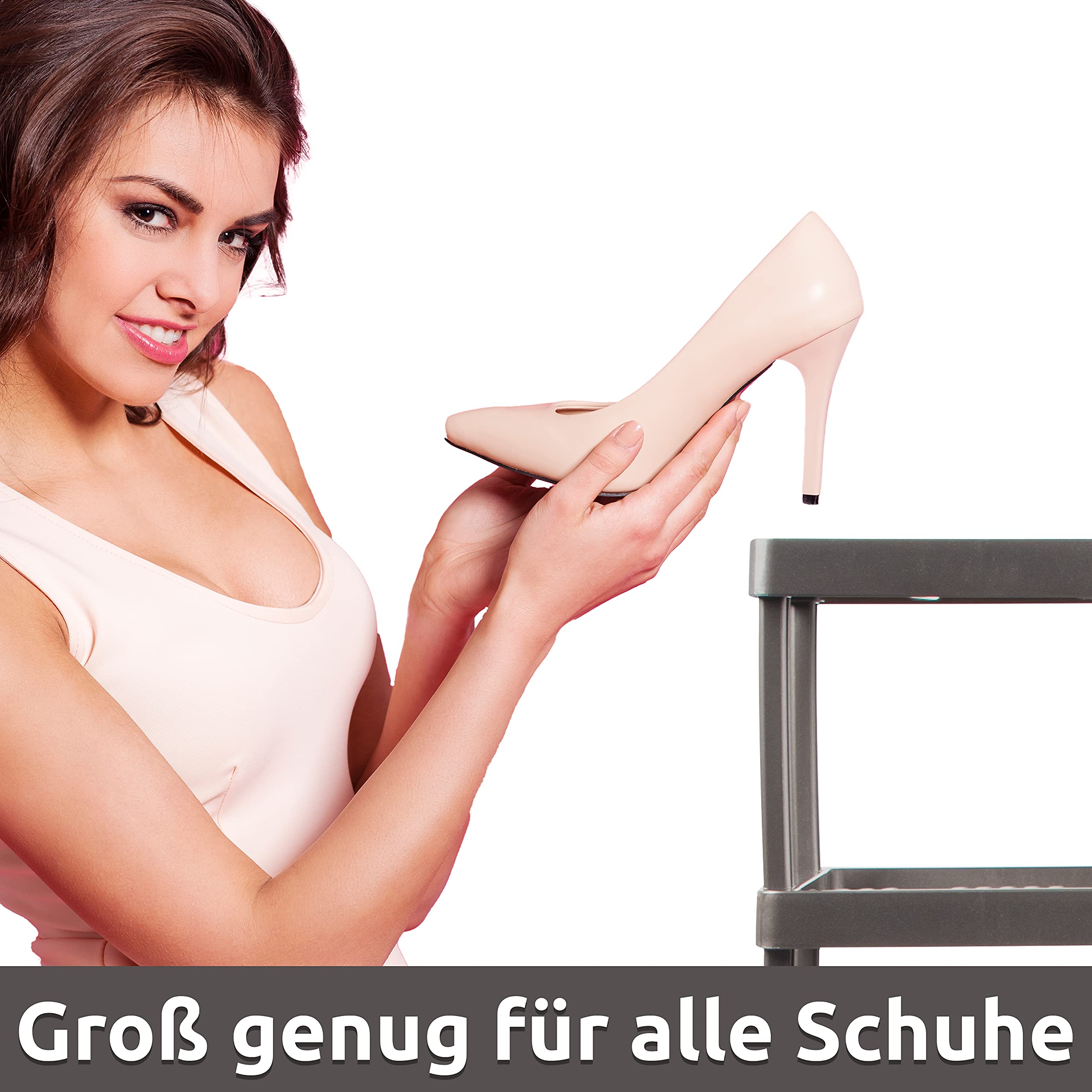 ARTECSIS Etagère Plastique/Etagere à Chaussures 3 Niveaux - Anthracite - 53x47,5x36,5cm / Etagere Plastique Rangement/Modulable, Extensible/Intérieur Extérieur - Garage, Buanderie, Entrée ARTECSIS Etagère Plastique/Etagere à Chaussures 3 Niveaux - Anthracite - 53x47,5x36,5cm / Etagere Plastique Rangement/Modulable, Extensible/Intérieur Extérieur - Garage, Buanderie, Entrée