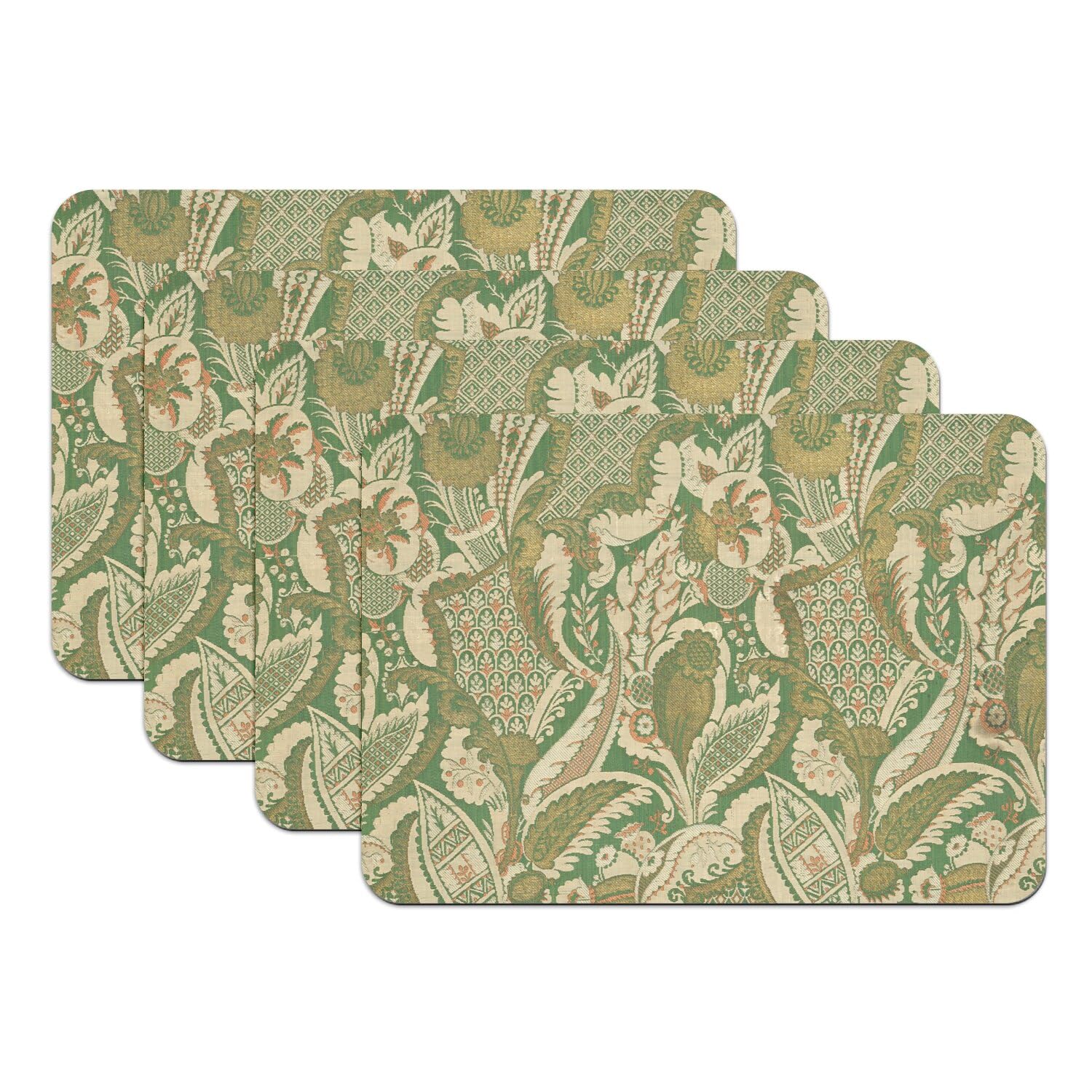 Set de table vert abstrait pour sublimer vos dîners et tables de fête (lot de 4)