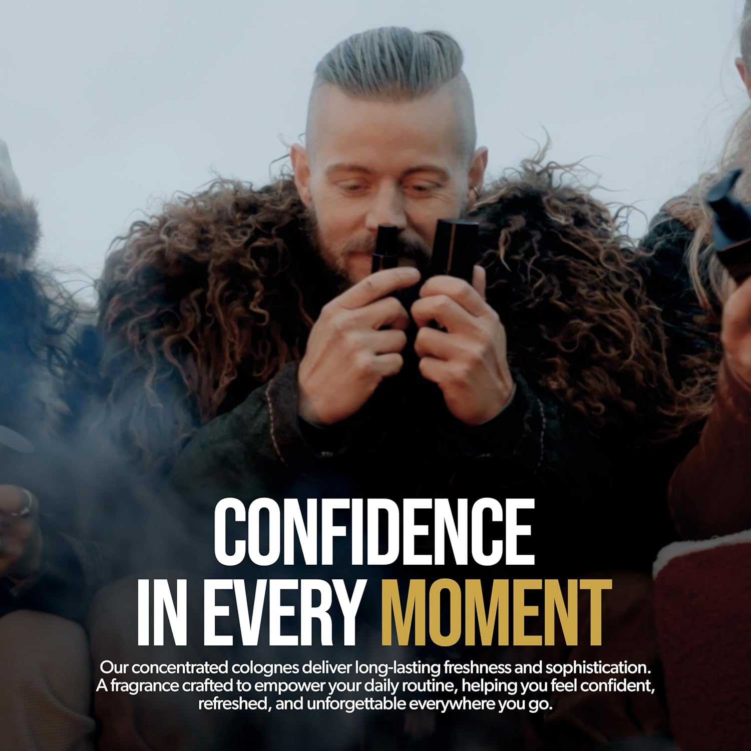 Concentrated Cologne for Men by Beard Struggle - 6x More Longer Than Traditional Colognes - Silver Collection - Viking Storm - Mens Cologne, 15 mL / 0.5 US. fl. oz. Glass Roller Bottle