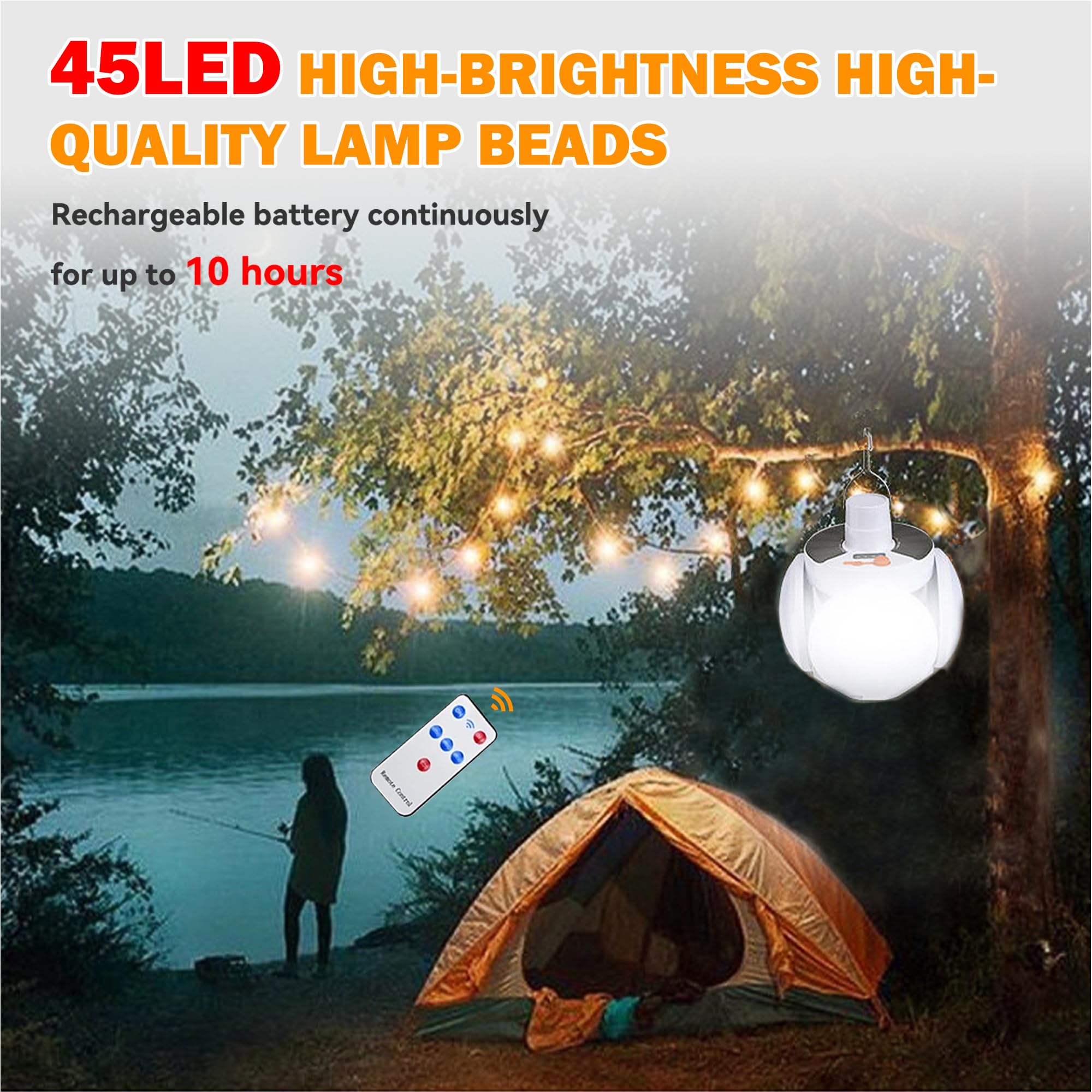 Lampe Solaire Camping Football USB LED Pliable - Lumière Urgence Multifonction Pour Randonnée & Extérieur