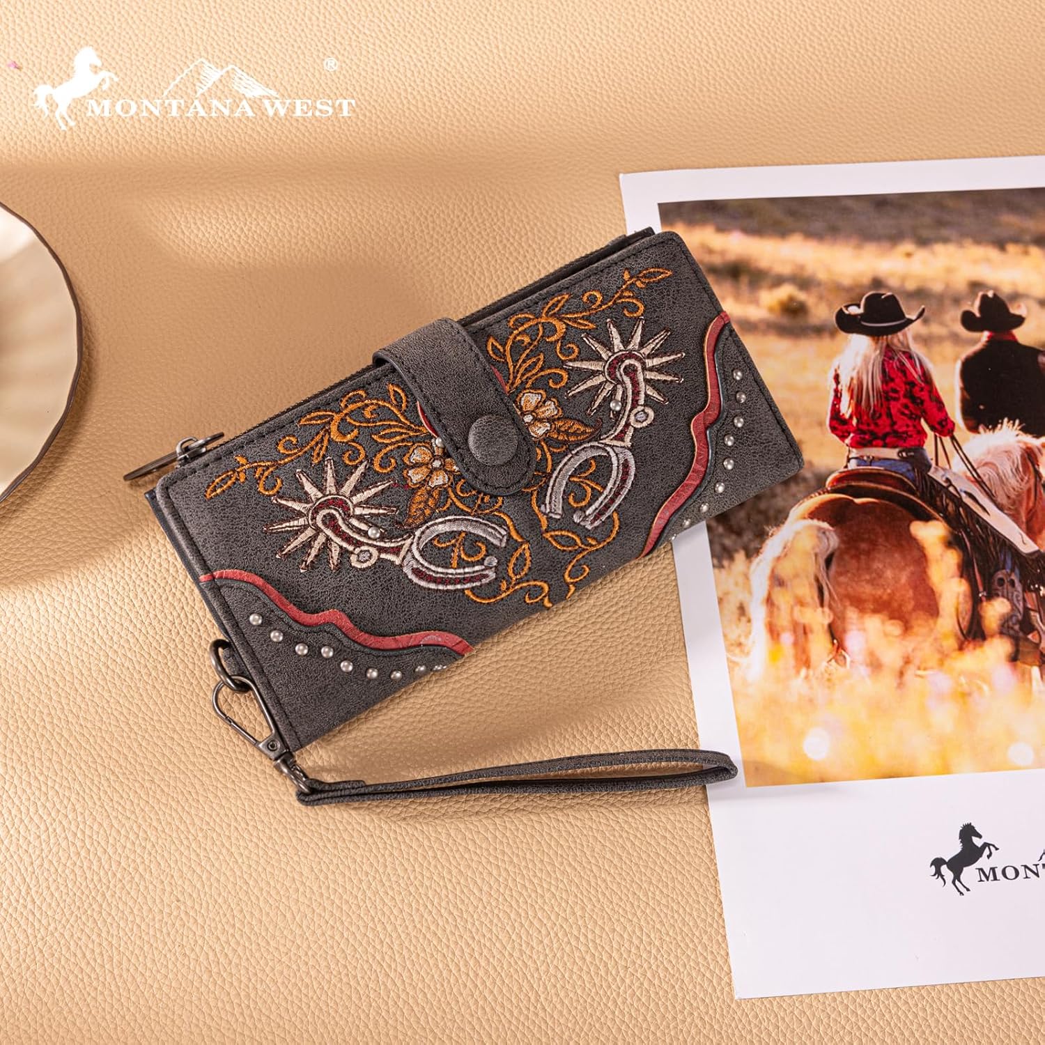 Montana West Wallet for Women Wristlet Wallet Ladies Felame Large Capacity Clutch Wallets - Image 2