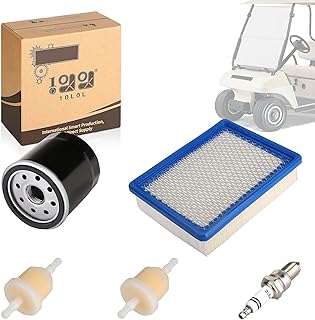 10L0L Golf Cart DS Tune Up Kit for Club Car DS Gas 4 Cycle 1992 UP Models with FE290/FE350 Engines with Air Filter Oil Filter F7TC Spark Plug,OEM 1013684 1015426 1016467
