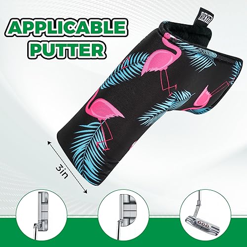 Miniatura 2 de Cubierta para putter Blade  Funda para putter de golf de alta calidad  Cubiertas de cabeza de putter forradas de vellón  Fundas protectoras para