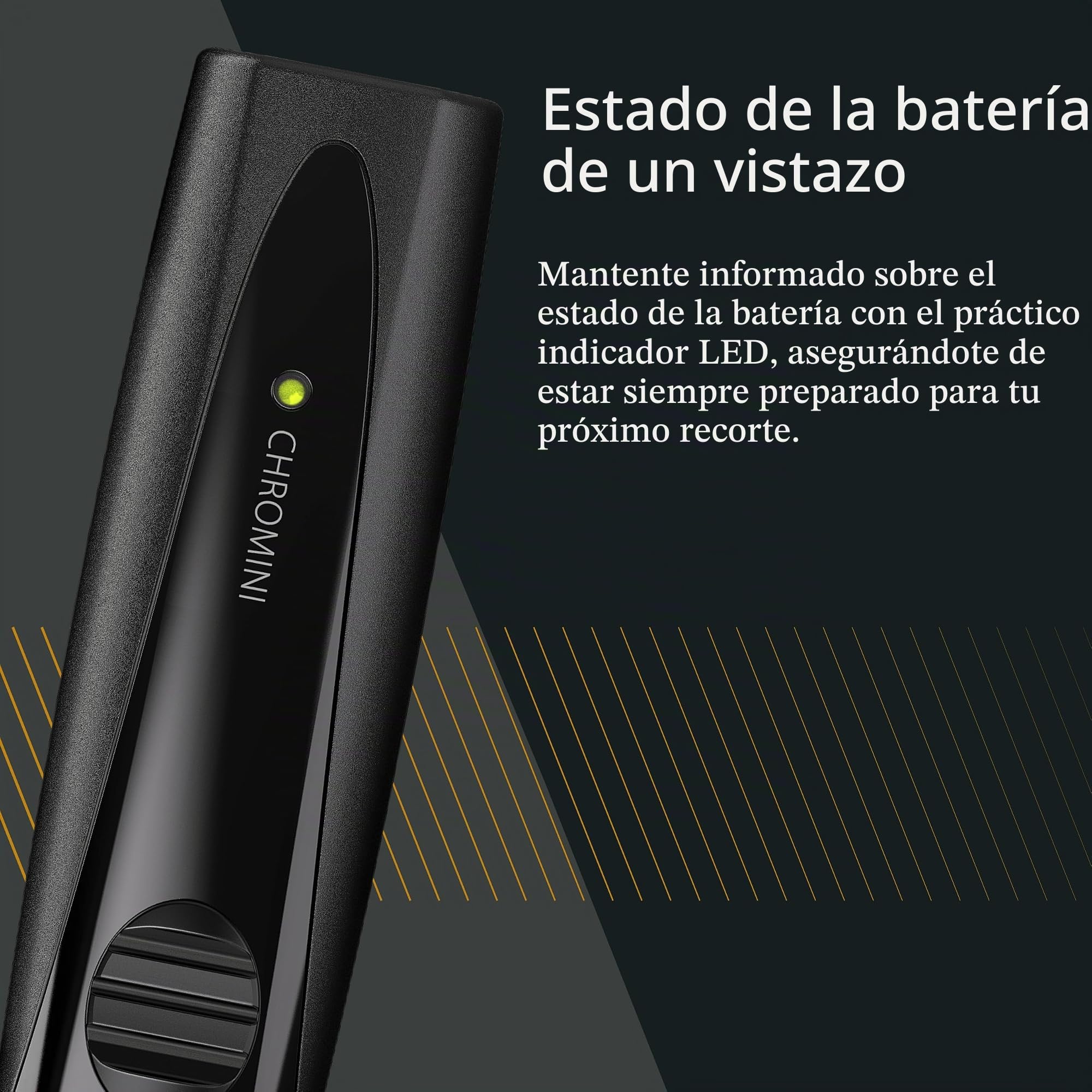 Wahl Chromini, Cortapelos de Acabado Inalámbrico, Indicador LED | Cortapelos de Acabado Inalámbrico, Cuchilla Cromada 0,4 mm de Cambio Rápido, Motor Silencioso, hasta 100 Minutos
