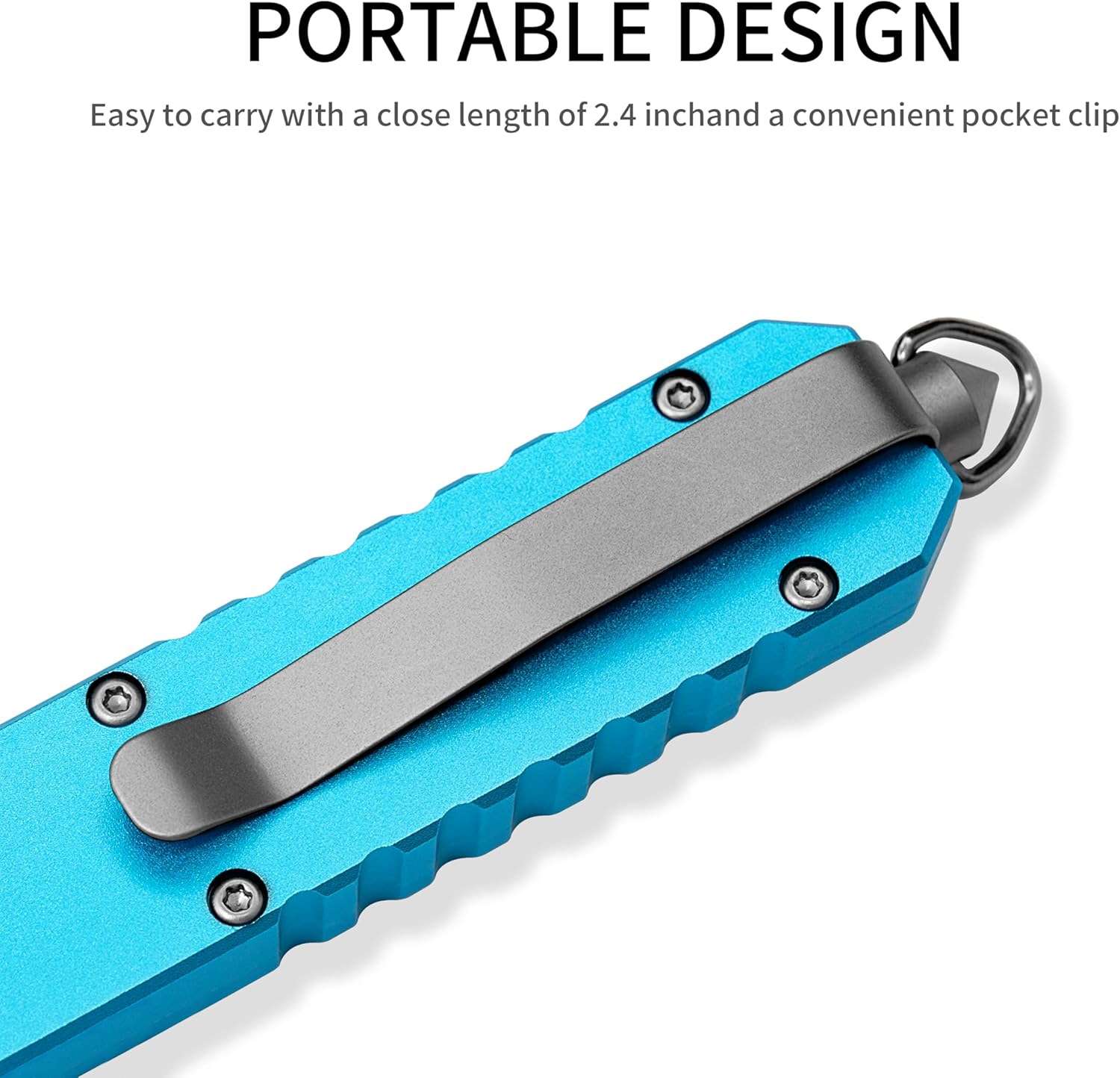 Aluminium Alloy Pocket Knife with Clip, Folding EDC Utility Knife, Box Cutter with 10pcs Carbon Steel Blades