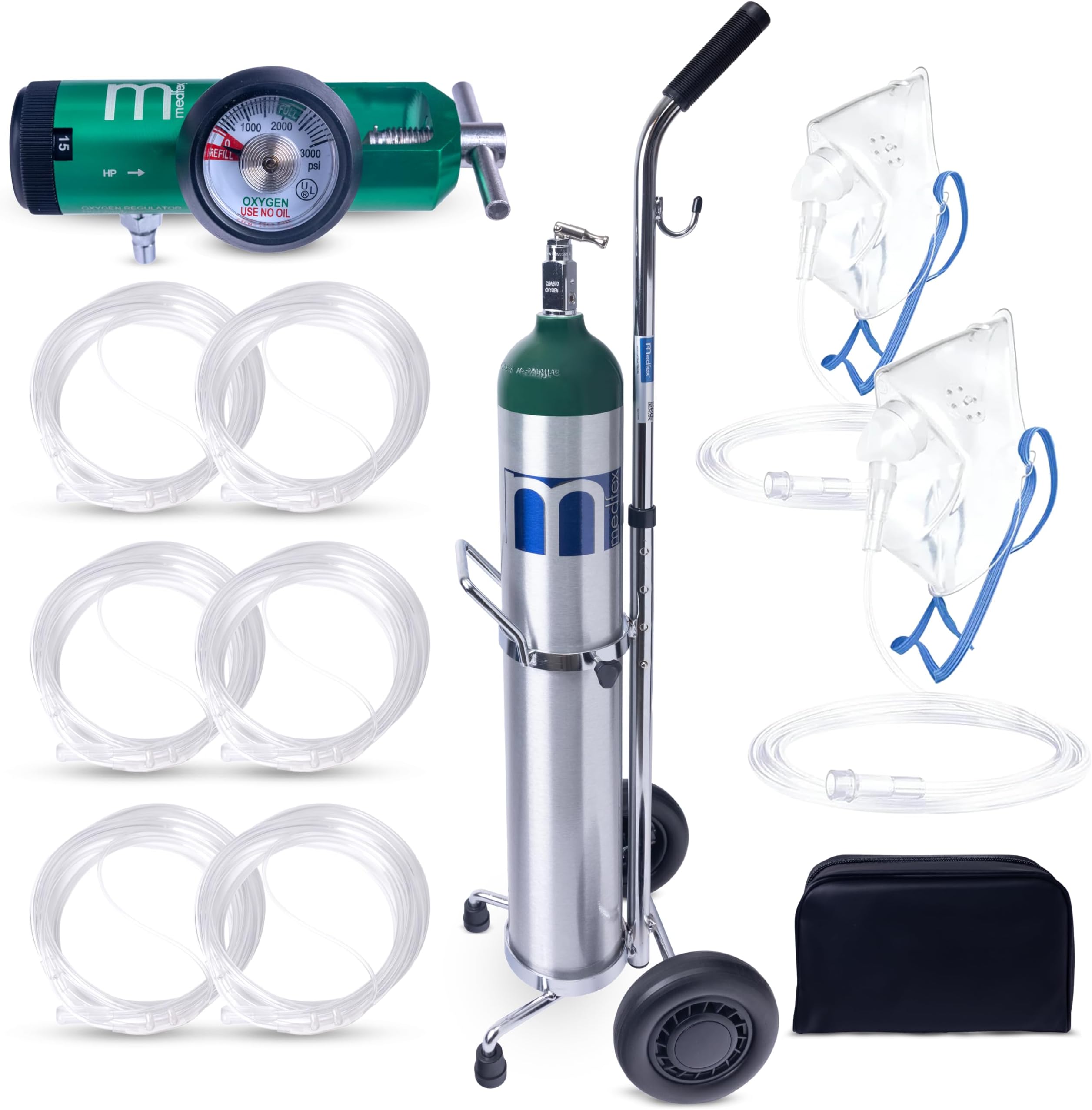 Amazon.com: Medfex Oxygen Tank Complete Set - USA Made | 416 Liter ...