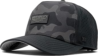 melin Odysea Brick Hydro, Snapback Hats, Water-Resistant Baseball Cap for Men & Women, Golf, Running, or Workout Hat