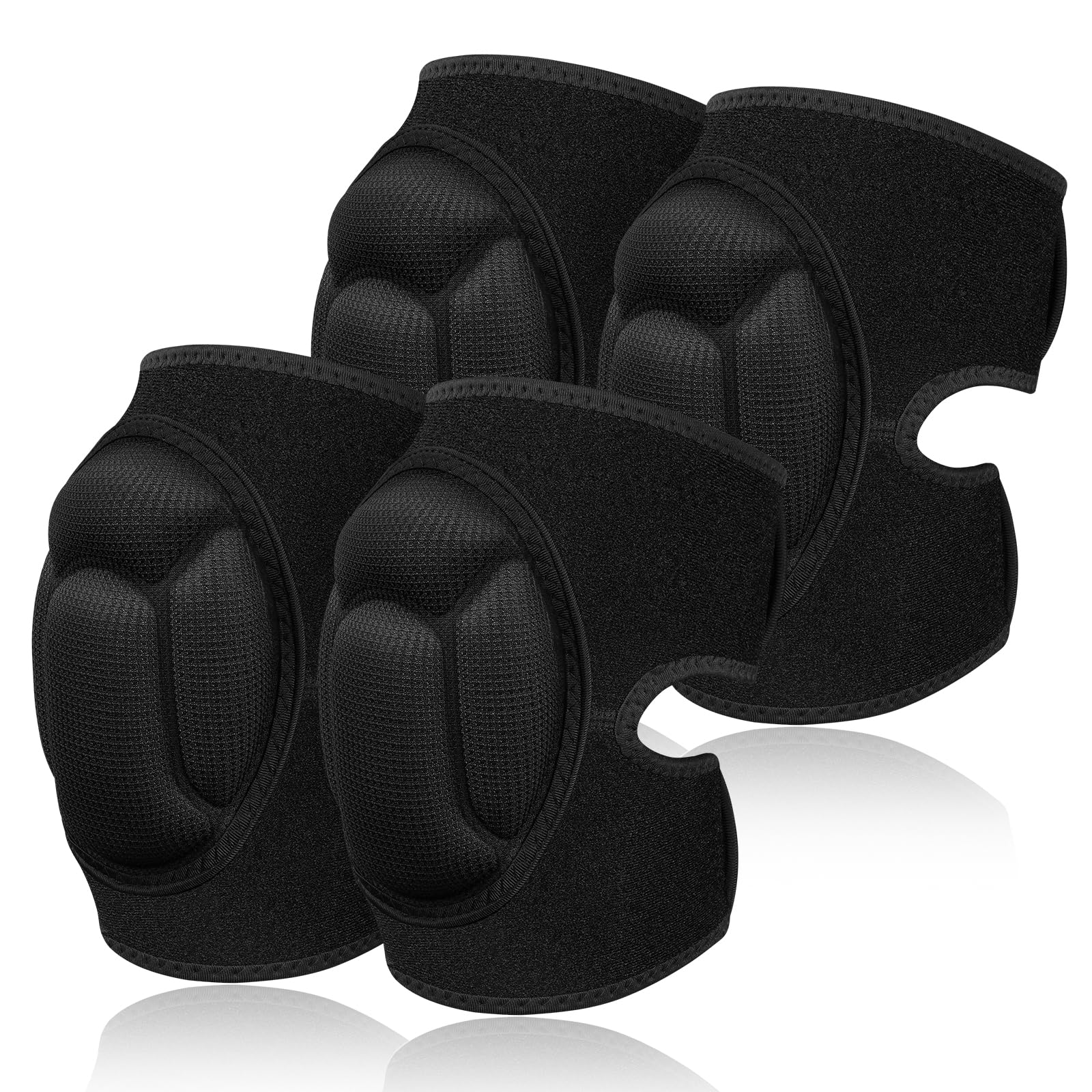 flintronic 1 Par Rodilleras Trabajo, Protección para la Rodilla, Esponja Eva De 20 Mm de Grosor, Antideslizantes para Rodilleras Voleibol Ajustables Adecuadas para Voleibol, Baile, Jardín (M,Negro) — view 11
