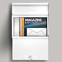 Vista 6 de Mail Boss 7169 Buzón de Seguridad Metro con Cerradura para Montaje en Pared, Blanco Alpino