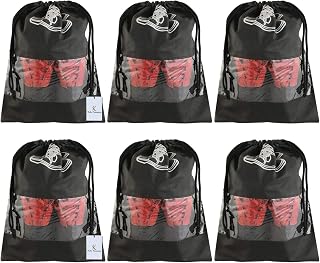 Kuber Industries 6 Piece Non Woven Travel Shoe Cover, String Bag Organizer, Black -CTMTC039514 Price In India