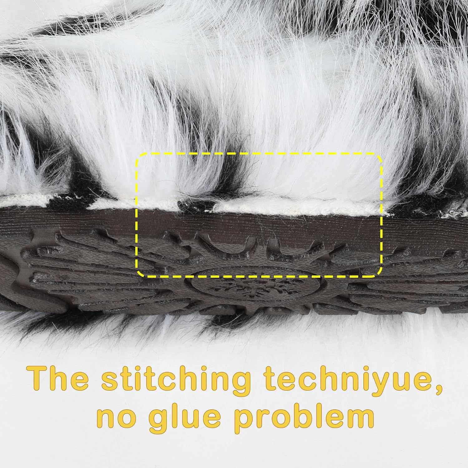 Women's Faux Fur Boots Furry Snow Boots Fuzzy Winter Shoes Fluffy Mid-Calf Flat Boots - Image 5