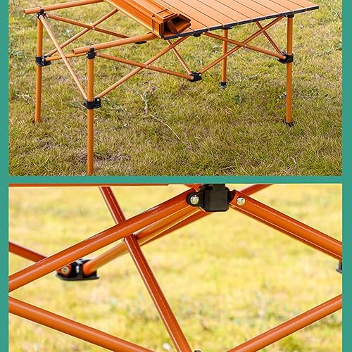 Miniatura 5 de Mesa plegable portátil de altura ajustable ligera, con bolsa de transporte para cocinar al aire libre, picnic, campamento, barco, viajes (tamaño