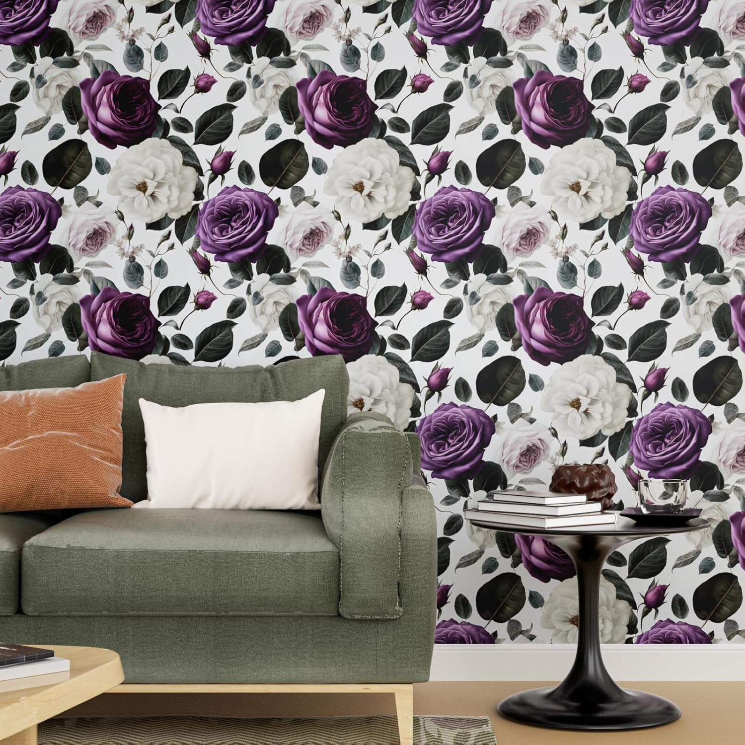 Golden/Blue Leaf Wallpaper Peel and Stick, Contact Paper Leaves 17.5" x 393.7", White Gold Botanical Wall Paper Self Adhesive Waterproof Removable for Room Shelves Cabinet Drawer Table Decor