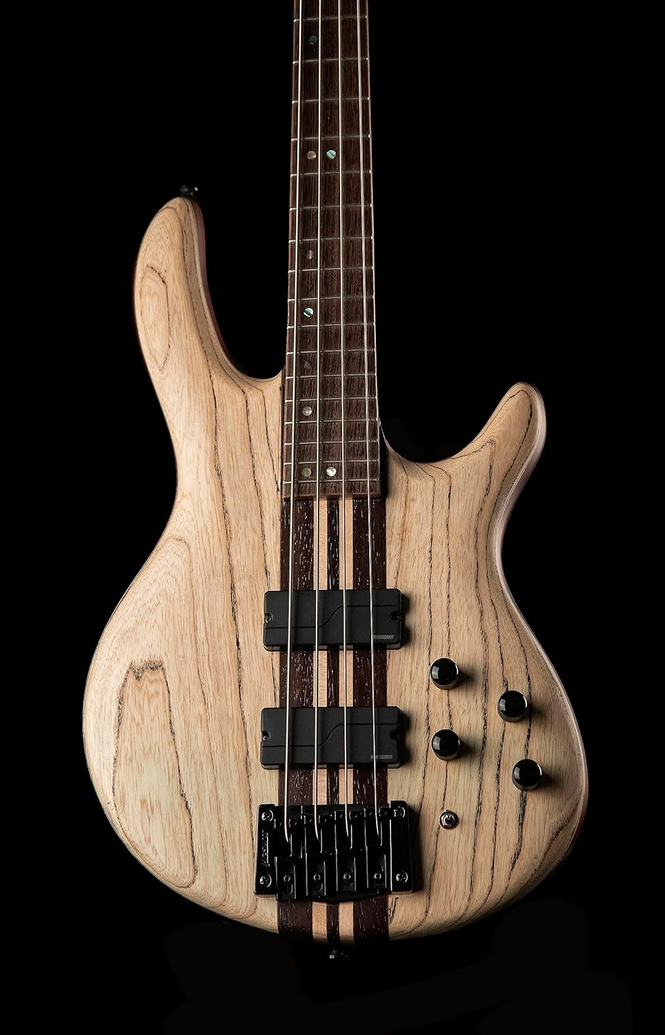 Cort, 4-String Bass Guitar, Right, Etched Natural Black (A4ULTRAENB)
