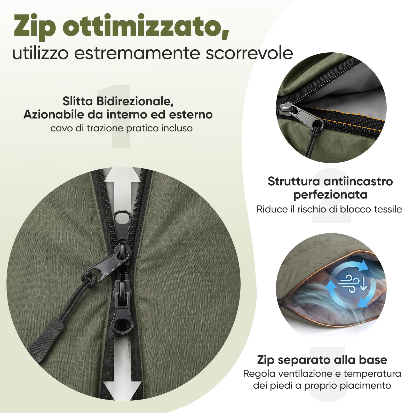 Sekey Sacco a Pelo Adulto, 3 Stagioni, 1,35 kg Sacco a Pelo Compatto e Ultraleggero, 2-in-1 Coperta, Cerniera Anti-impigliamento, 10-20°C, Ventilazione Piedi, Campeggio e Outdoor, 220x80 cm