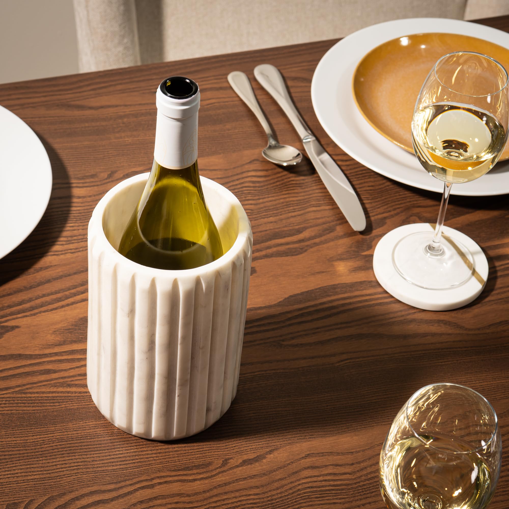 Cork & Mill Marble Wine Chiller, Champagne Bottle Holder, Cooler Bucket — Amazon image 3