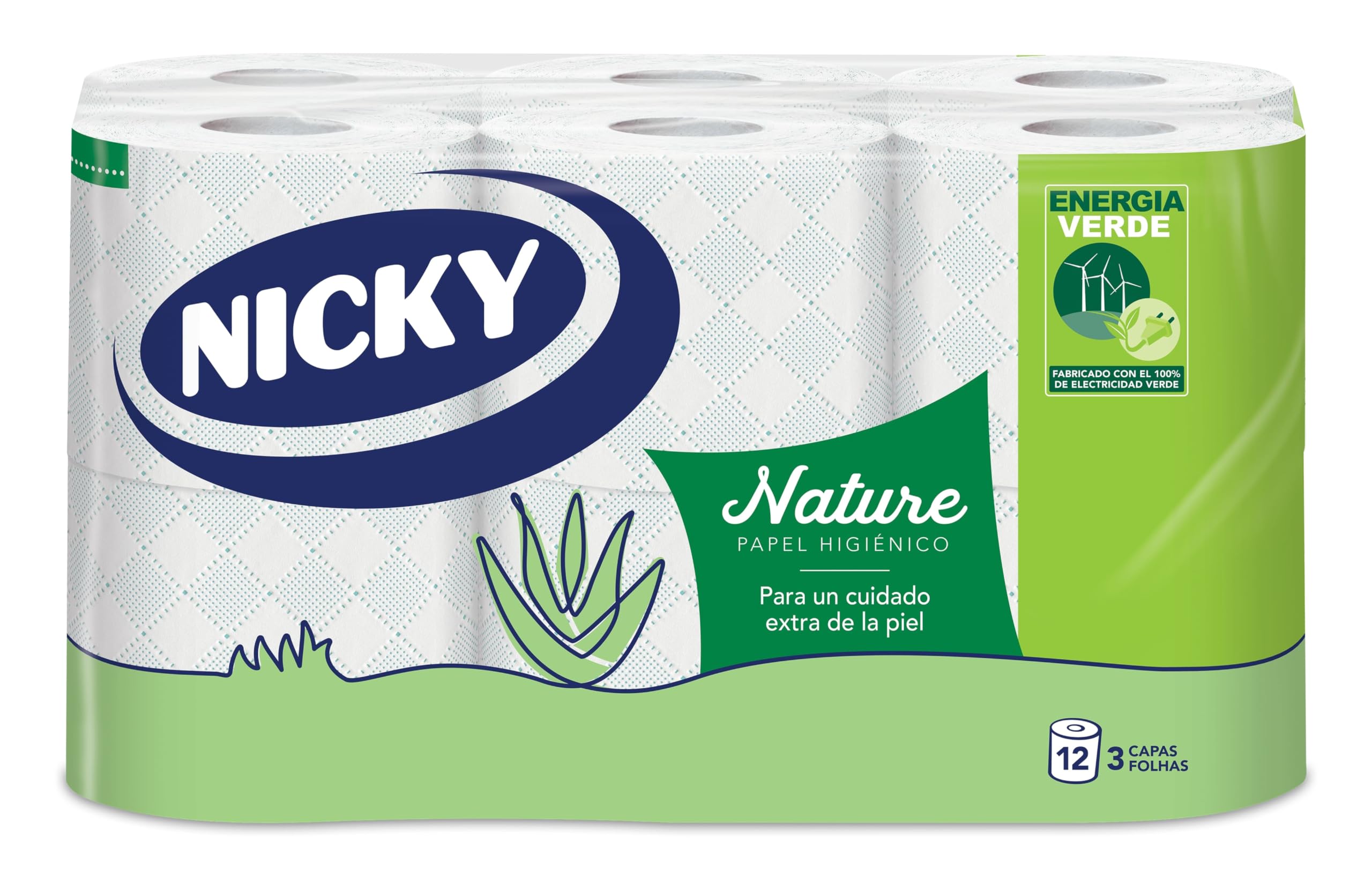 Nicky Nature Papel Higiénico - Paquete de 6 Rollos, 170 Hojas de 3 Capas, Enriquecido con Loción de Aloe Vera, Cómodo y Suave con la Piel, Embalaje Reciclable, Celulosa 100% Pura, Certificación FSC — view 10