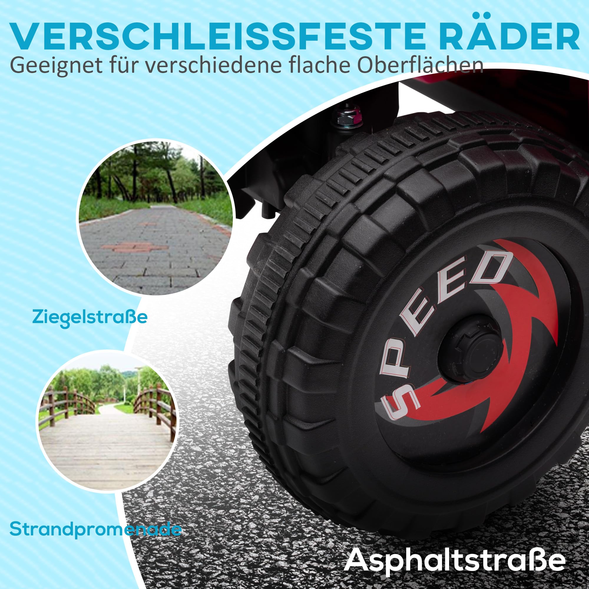 HOMCOM 6V Elektro Kinderquad 2,5 km/h Vorwärts-, Rückwärtsfunktion Rosa | Mini Elektroquad, Elektrofahrzeug, Kinderfahrzeug, Elektrisch Kinder Quad, Elektroauto für Kinder 1,5-3 Jahre