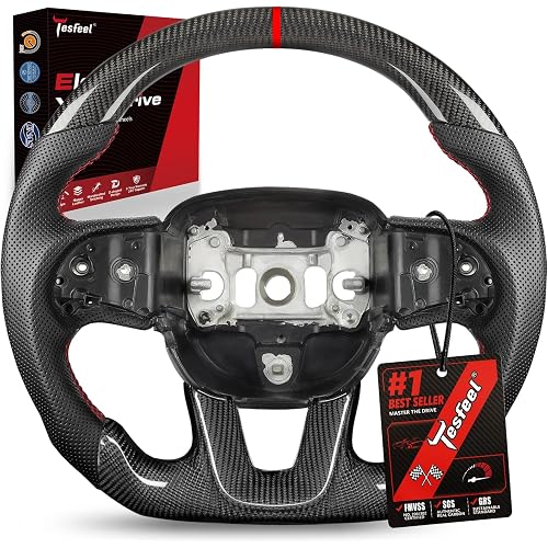 Real 3K Carbon Steering Wheel for Challenger 2015-2023