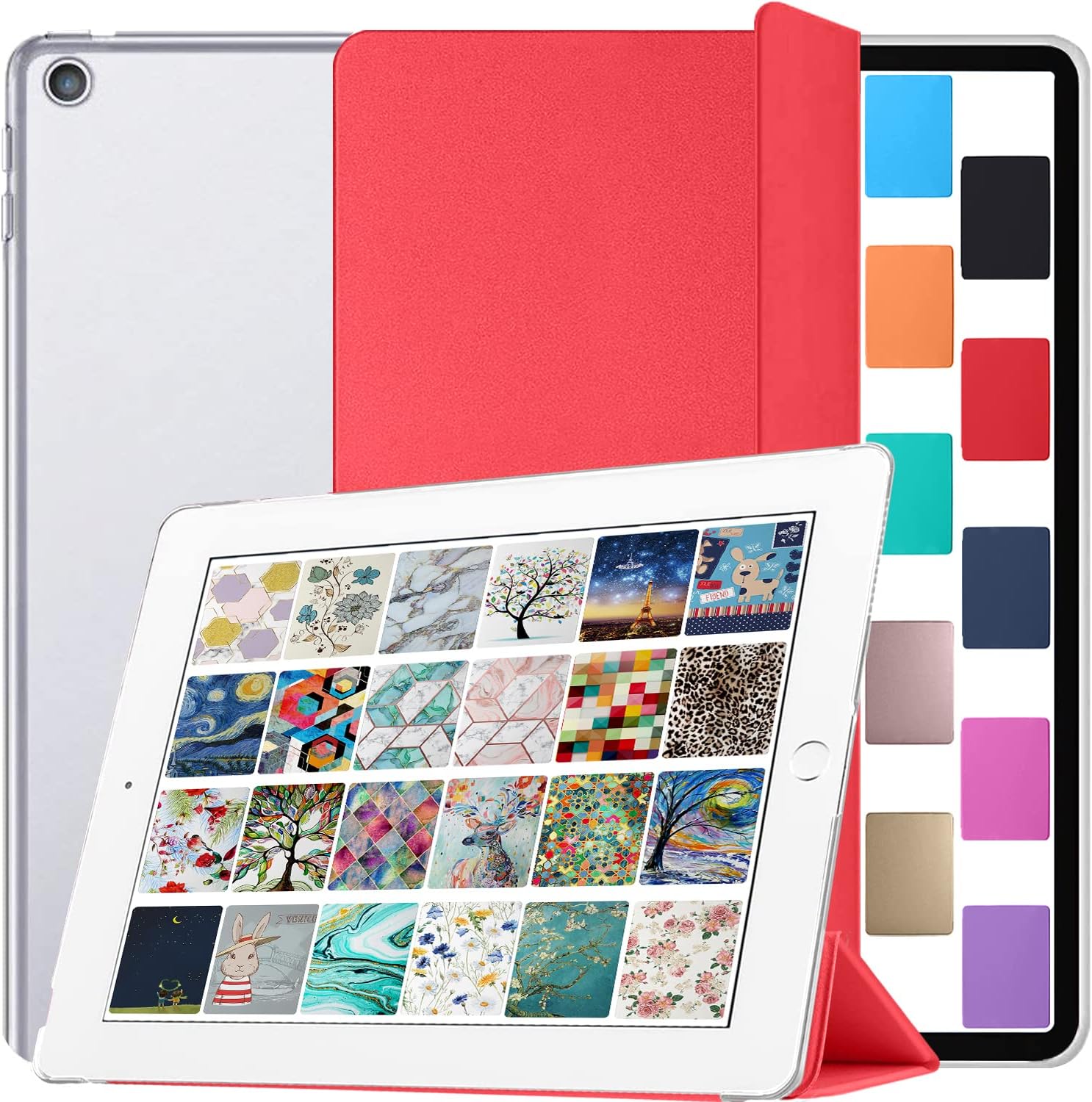 DuraSafe Cases for iPad 10.2 9 8 7 Gen Case A2602 MK2K3LL/A MK2L3LL/A A2604 MK2N3LL/A MK2P3LL/A A2603 A2605 MK663LL/A MK6A3LL/A MK693LL/A A2270 MYLC2LL/A MYL92LL/A A2428 A2429 A2430 A2197 - Red