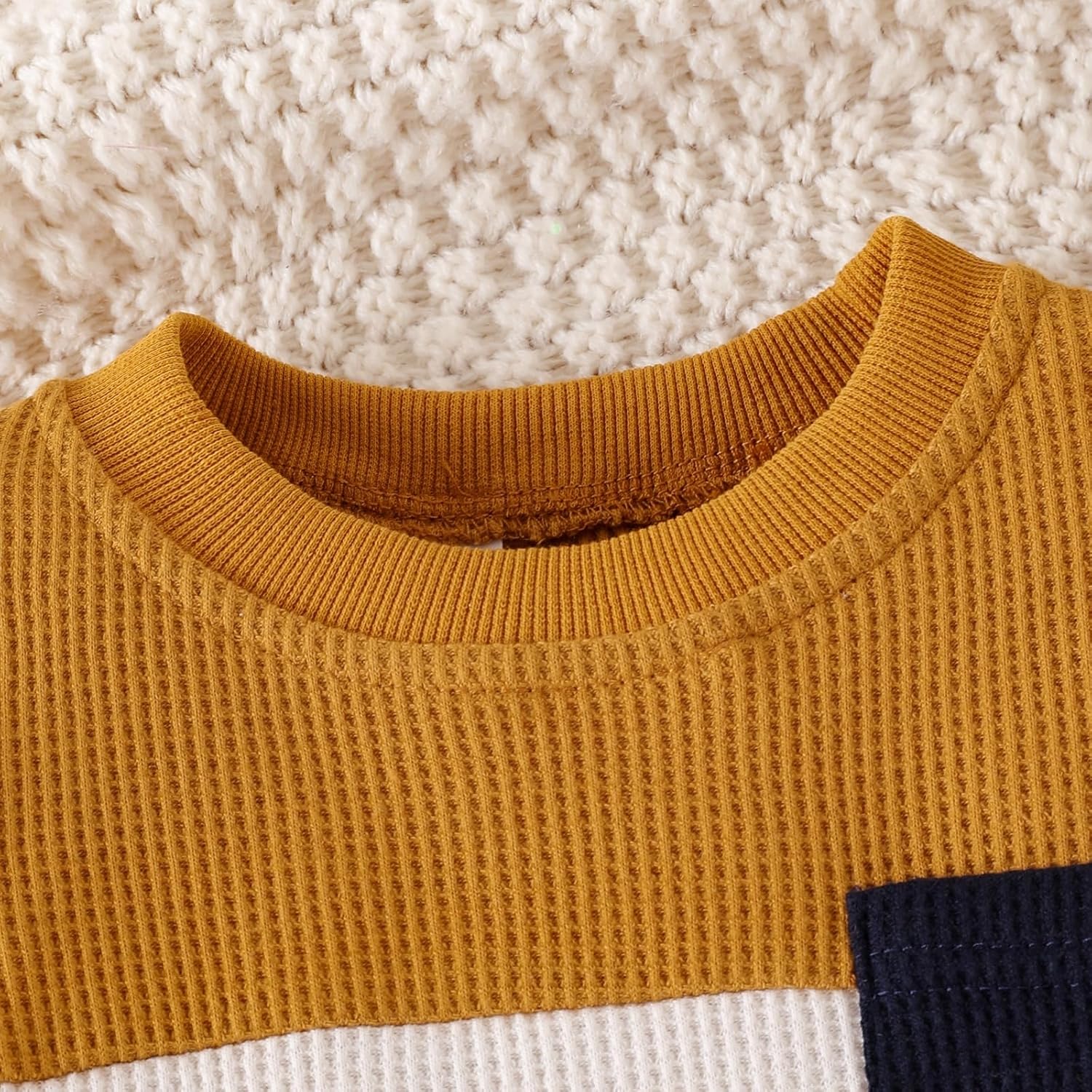 Toddler Boys Clothes Long Sleeve Patchwork Sweatshirt Pullover Tops Casual Pocket Pants Fall Winter Outfits 2-6 Years - Image 4