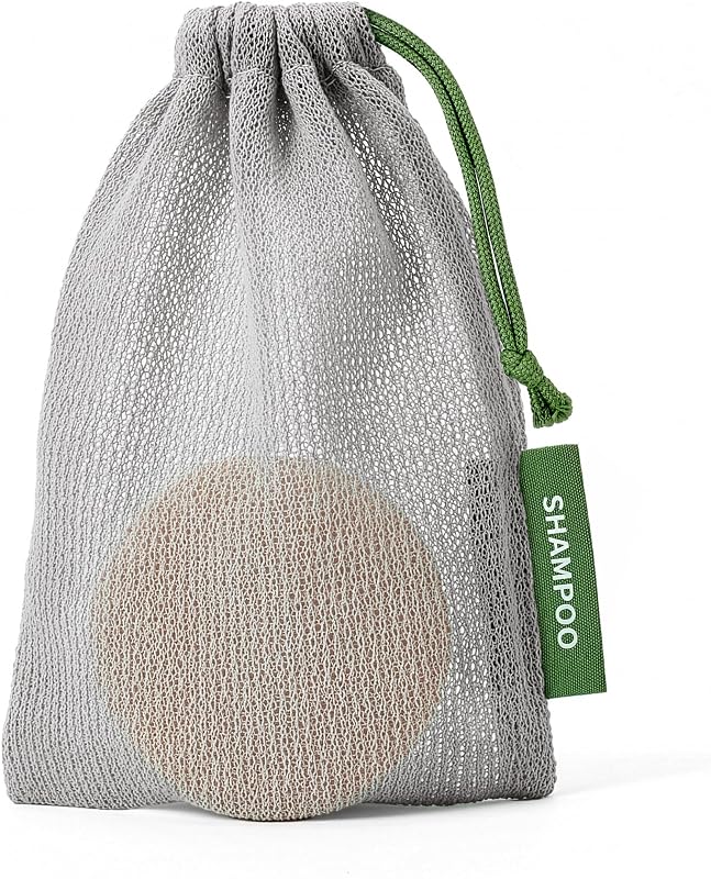 ZOMCHI Bucha de malha para barra de shampoo, cinza, 1 unidade