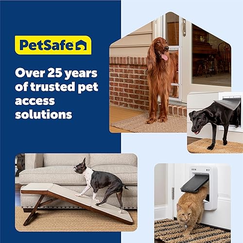 Miniatura 7 de PetSafe Puerta de entrada de pared para mascotas, marco telescópico sin óxido, fácil de instalar para paredes interiores y exteriores, 4 34 pulgadas