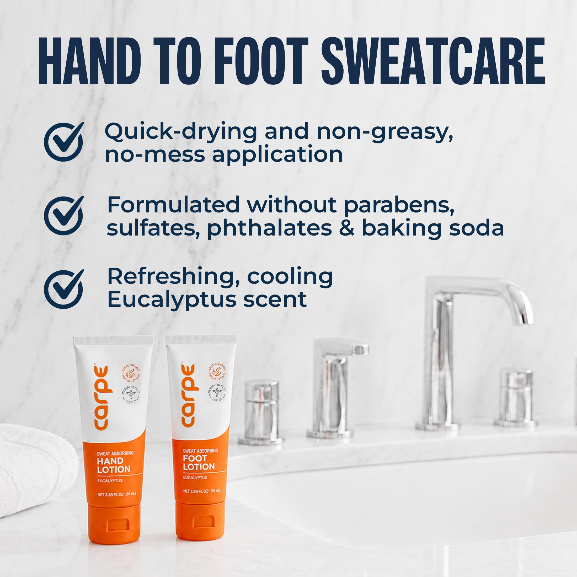Carpe Sweat Absorbing Hand & Foot Lotion - 6 Pack -3