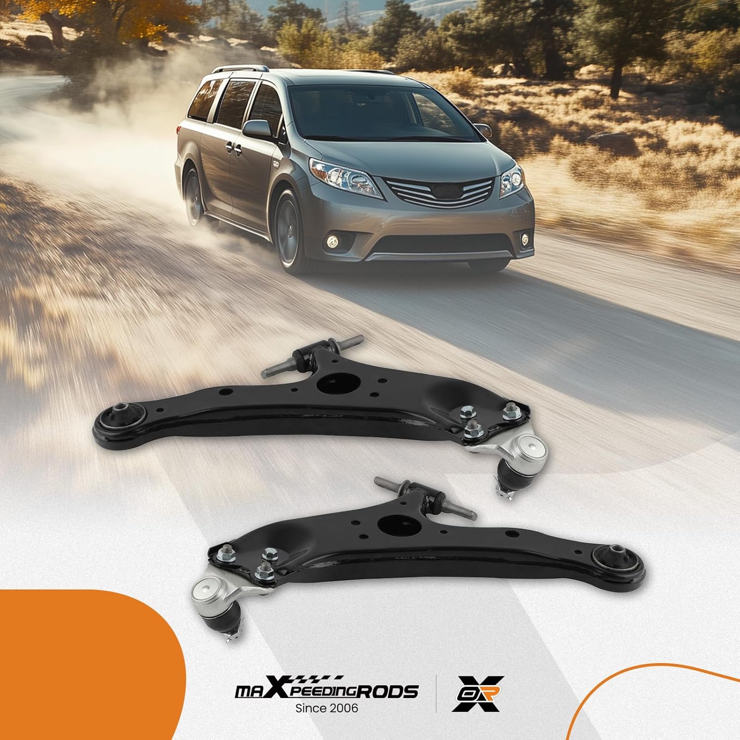 maXpeedingrods 2Pc Front Lower Control Arm w/Ball Joint for Toyota Sienna 2011-2020, K622035 K622036 Lower Control Arm Kit