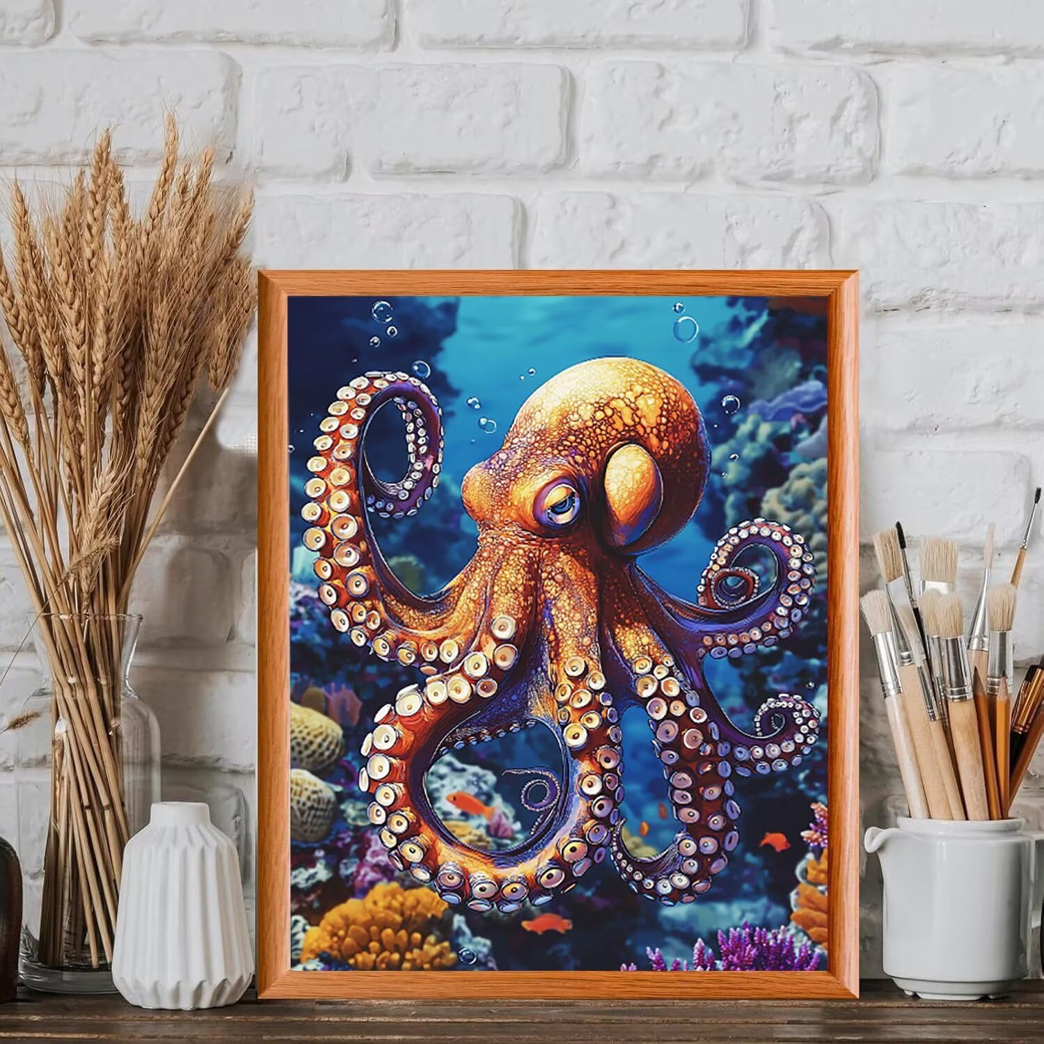 WEISHIWE Dipingere con i Numeri Adulti Polpo abissale, 80x100cm s-856