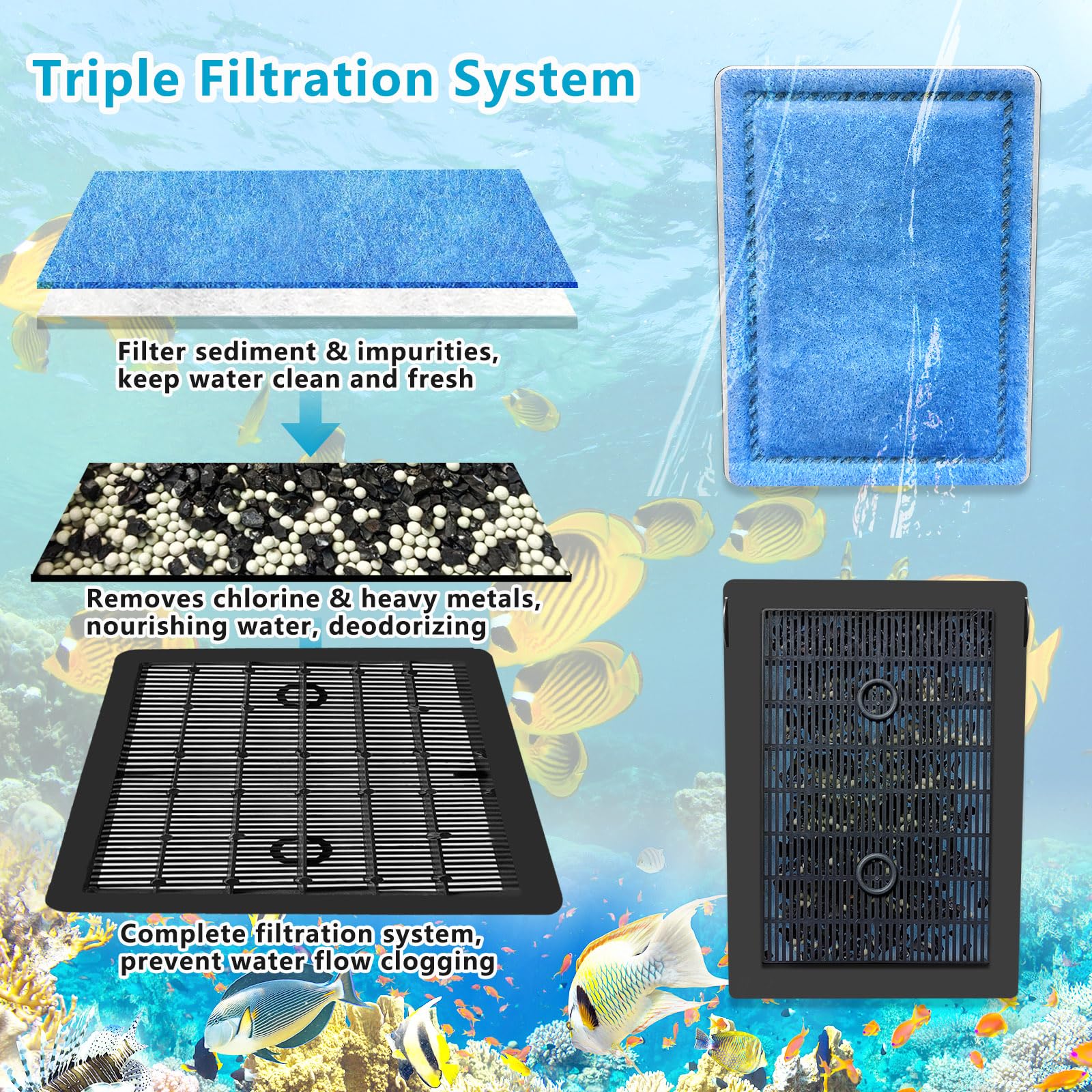 Lot de 12 cartouches de rechange pour filtres d'aquarium Marineland Rite-Size B et Aqua-Tech EZ-Change #2, compatibles avec les filtres d'alimentation Aqua-Tech 10-20 et les filtres
