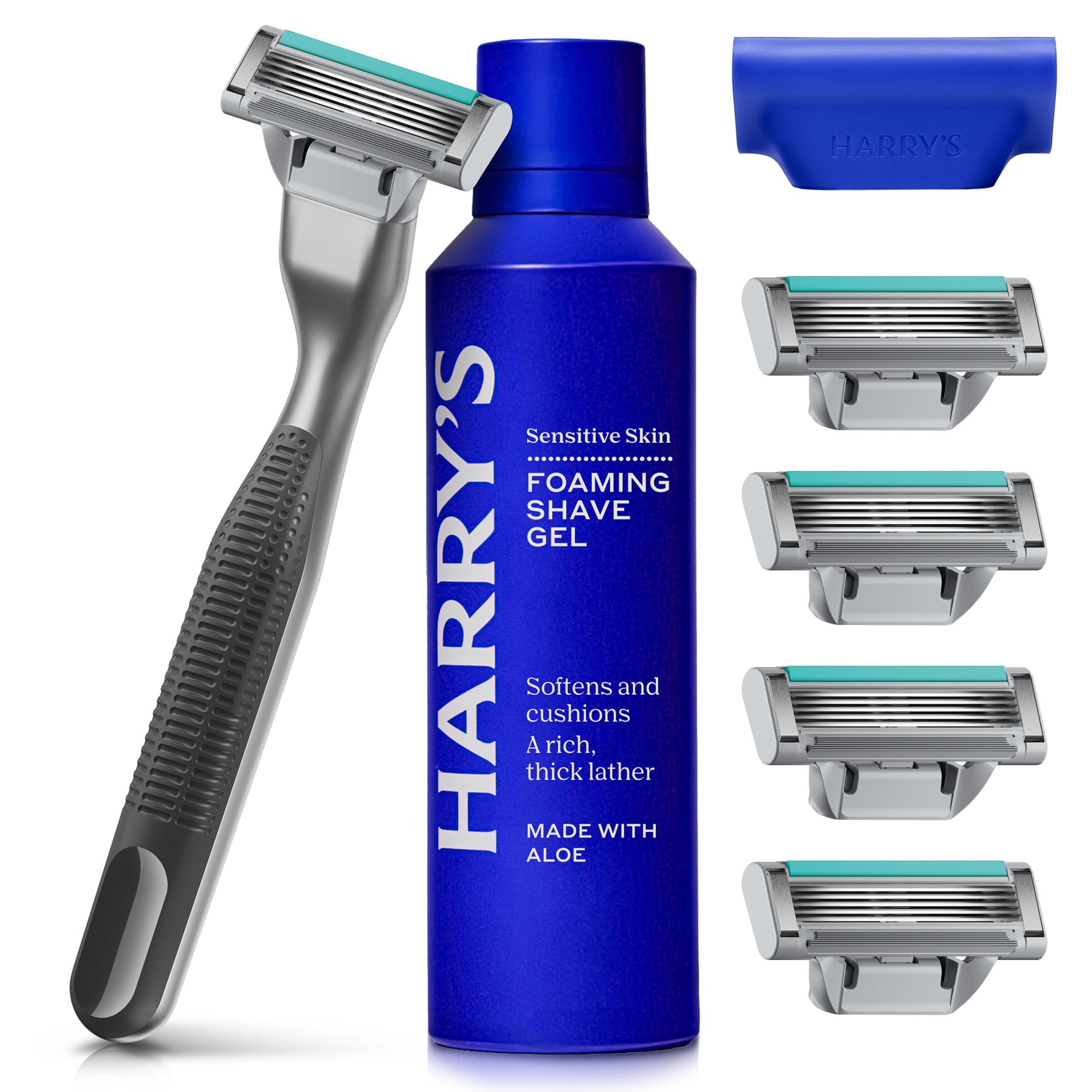 Harry’s Plus Razor for Men, Premium Razor Handle with 1 Harry’s Plus Blade Cartridge, Advanced Pivoting System, Black