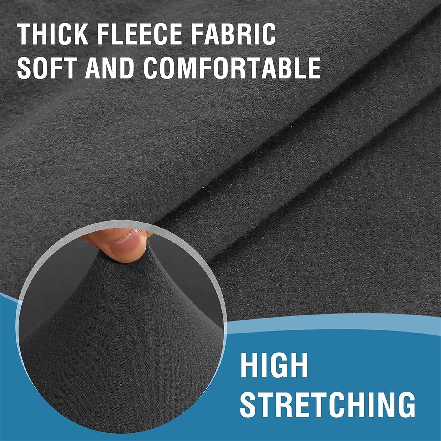 Stretch Recliner Loveseat Covers for 2 Cushion Reclining Sofa - Thick Soft Washable Furniture Slipcovers - 4-Pieces Reclining Couch Covers