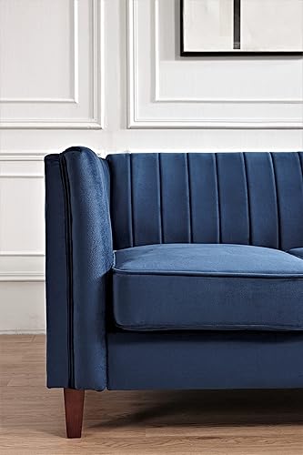 Miniatura 7 de Container Furniture - Moderno sofá de terciopelo de lujo para sala de estar con espuma de alta densidad, tapicería de tela suave, cojines extraíbles