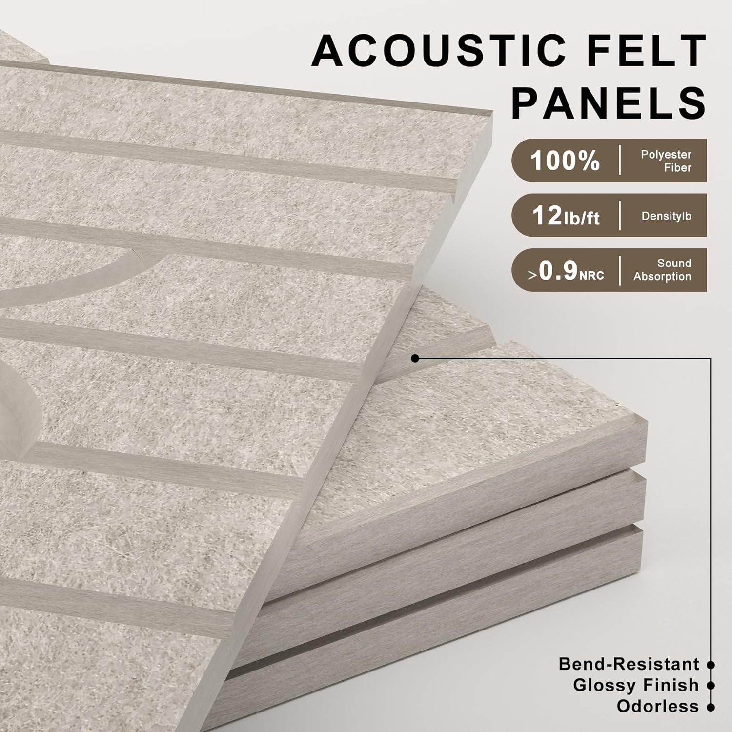 Large Bulletin Board 47.1" x 35.4" – Grass Texture Felt Cork Board Alternative, 9 Pack Wall Pin Board Panels with 45 Removable Adhesive Tabs for Home Office & Classroom Decor