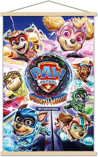 Miniatura 8 de Trends International Paw Patrol The Mighty Movie - Póster de pared de una hoja, 22.37 x 34.00 pulgadas, paquete de impresión y colgador blanco