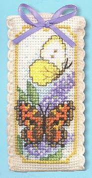 Lavender Sachet Counted Cross Stitch Kit Butterflies & Buddleia