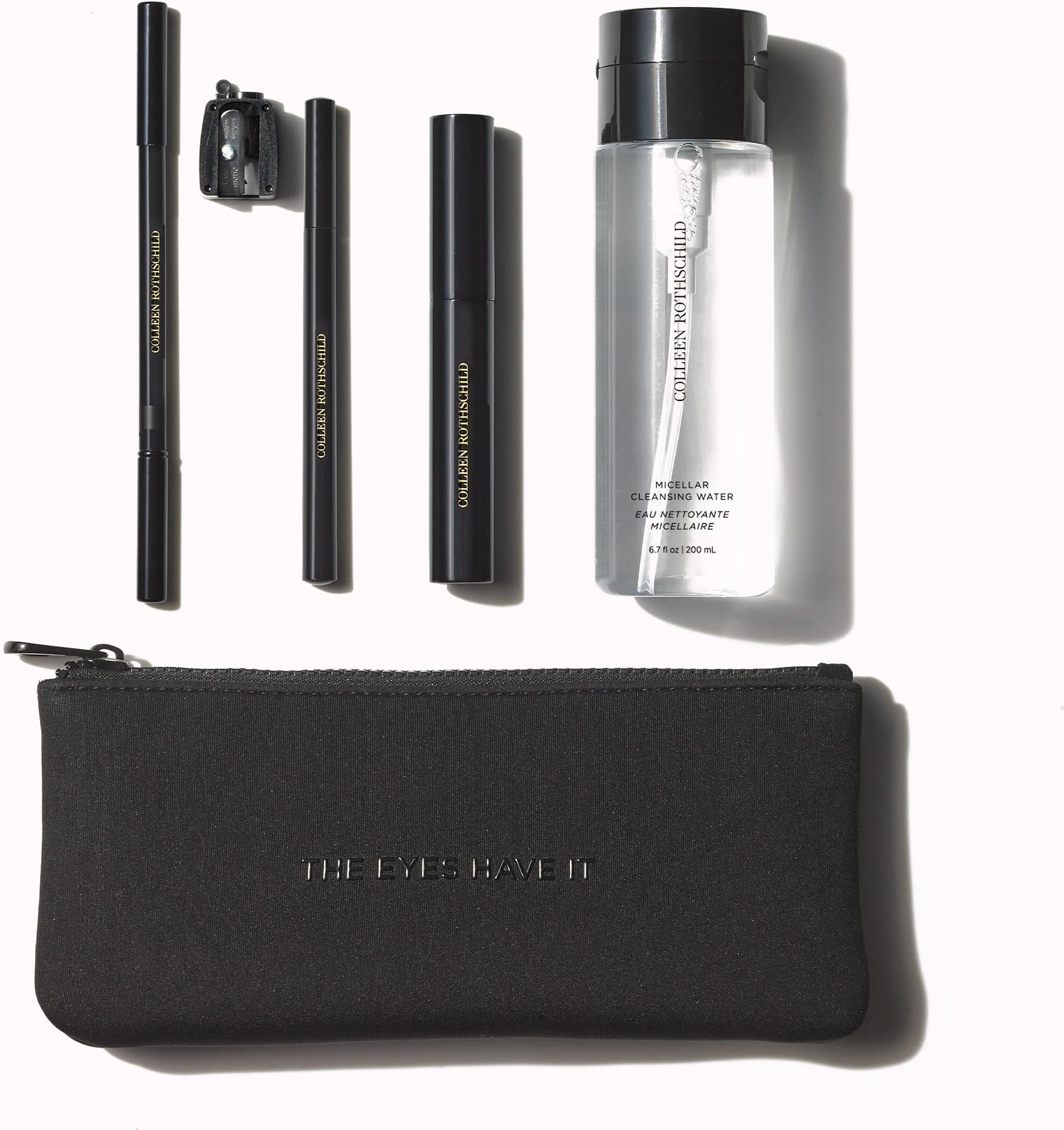 The Eyes Have it Collection | 5-Pc Set | Eye Makeup Essentials | Mascara, Liquid Liner, Pencil Line & Micellar Cleansing Water (5 Count)