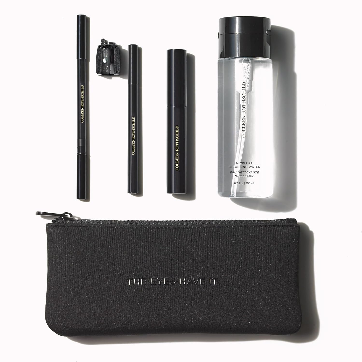 COLLEEN ROTHSCHILD The Eyes Have it Collection | 5-Pc Set | Eye Makeup Essentials | Mascara, Liquid Liner, Pencil Line & Micellar Cleansing Water (5 Count)