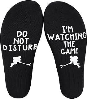 Personalisierte Baumwoll-Eishockey-Socken, originelle Geschenkidee, individuell gestaltet, Vatertag, Geburtstag, Strumpffüller-Geschenk