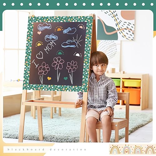 Vista 136 de Containlol Bordes de aula para tablón de anuncios, 118 pies, temática de animales de safari con ribete festoneado, tablero de anuncios colorido