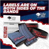 Vista 2 de Sparta 300 Blackout Magazine Bands (5-Pack) - Silicone Mag Bands for Magazine Marking - High Visibility 300 BLK Identification Marker - Firearm