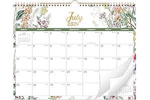 2024-2025 Wall Calendar with Floral Design