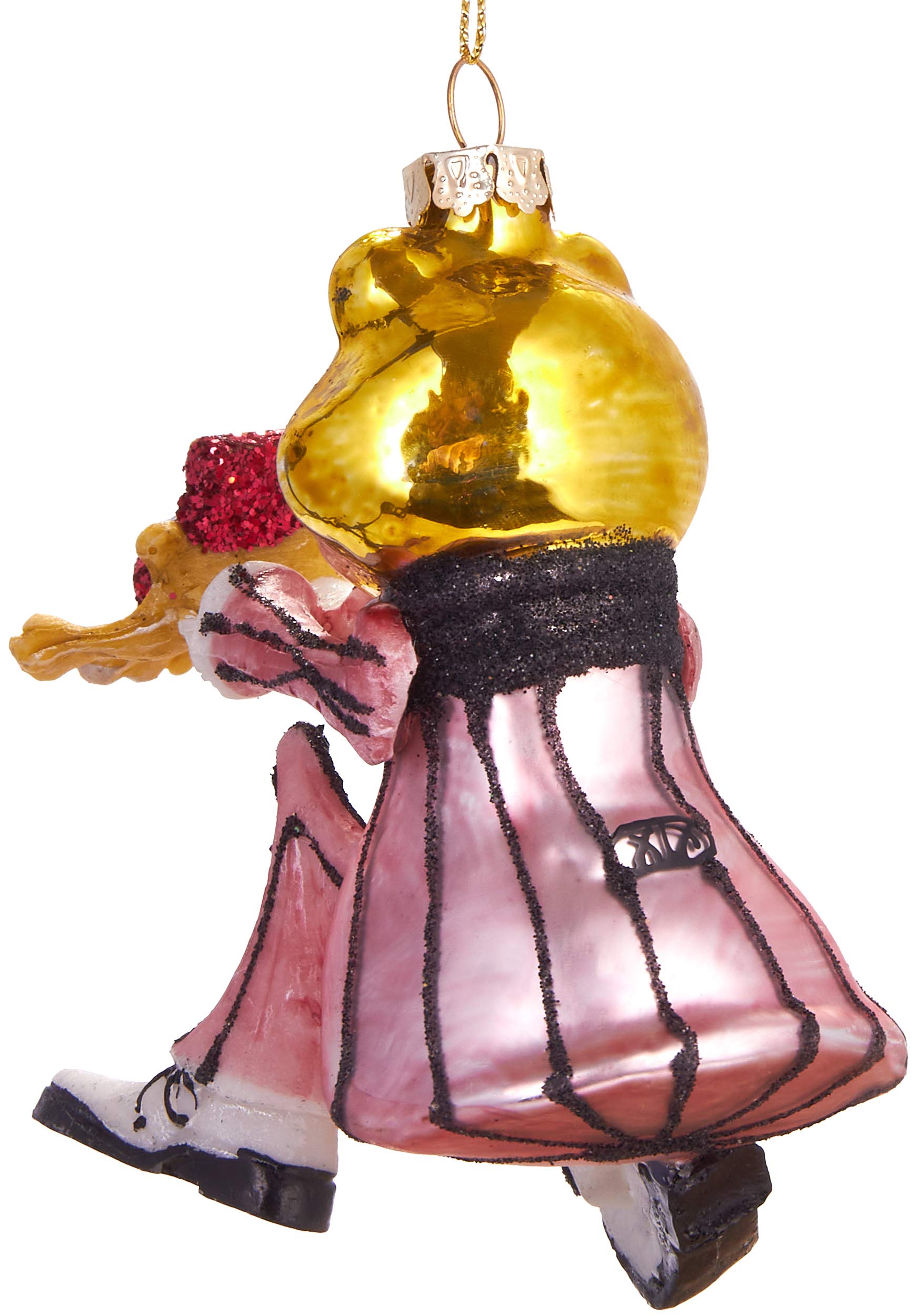 BRUBAKER 3-teiliges Baumkugel Set Frosch Märchen - Handbemalte Weihnachtskugeln Froschkönig, Prinz beim Antrag und Prinzessin - Mundgeblasener Christbaumschmuck aus Glas - Baumschmuck Lustig