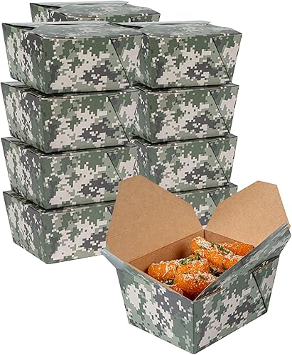 Miniatura 39 de Restaurantware Bio Tek - Cajas para llevar de 45 onzas, 50 loncheras para llevar, con cierre de tabulación, resistentes al calor, desechables, Rojo