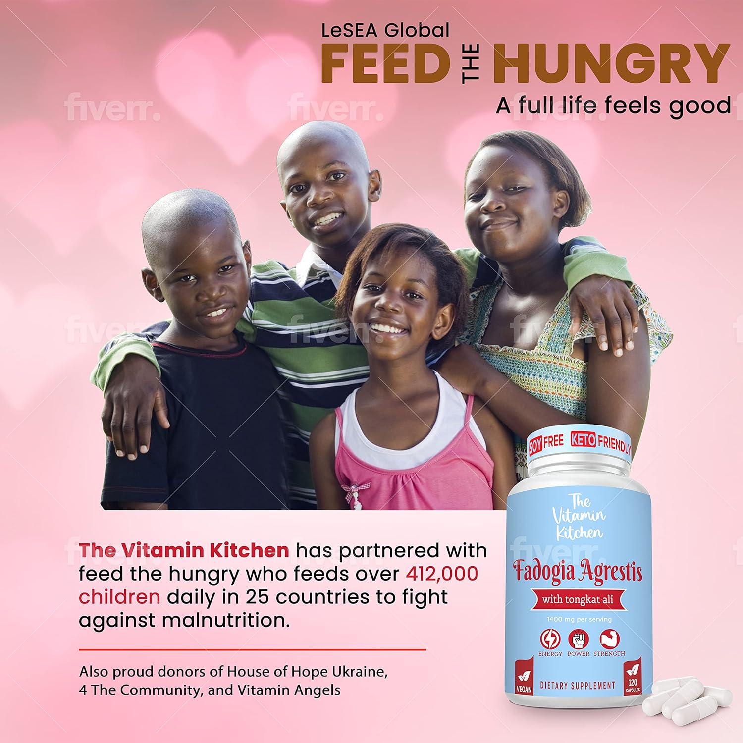 Fadogia Agrestis and Tongkat Ali 1400mg- Made in USA (Third Party Tested)-Maximum Strength Performance Blend Supplement for Natural Energy, Soy-Free, Non-GMO and Vegan Capsules (120 Capsules) : Health & Household